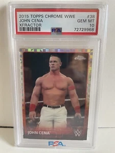 2015 Topps Chrome WWE John Cena X-FACTOR Psa 10 POP 2! WWE #38 Gem Mint Low Pop - Picture 1 of 4