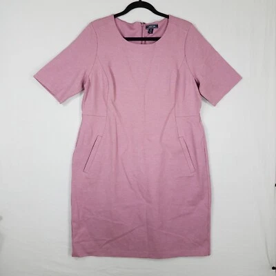 Vestido Vaina Lands' End Talla Grande 18 Cuello Barco Trasero Cremallera Bolsillos Brezo Lavanda Foto 1 de 4