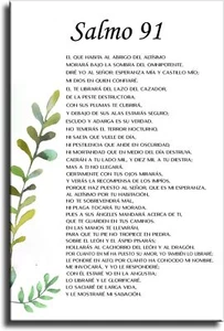 Psalm 91 Spanish Bible Verse Christian Wall Art Poster Canvas Living Room - Picture 1 of 7