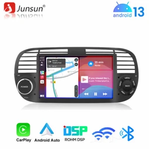 Für Fiat 500 2007-2015 7" 32GB Android 14 Autoradio Carplay GPS Navi BT RDS WIFI - Bild 1 von 14