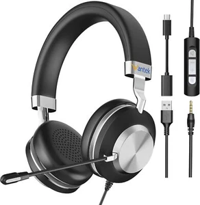 Wantek 882M Casque USB/Type-C/3,5mm avec Microphone Casque Antibruit - Photo 1 sur 7