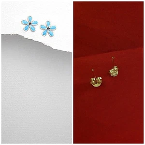 Sterling Silver Flower Earrings - Picture 1 of 1