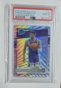 Juego de caja Donruss Optic Tyrese Haliburton Fanatics 2020-21 radiocontrol novato PSA 10 #162 - Imagen 1 de 2
