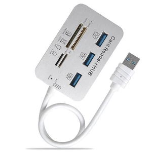 7 In 1 3 Ports USB TYPE C 3.0 HUB+4 Ports Expander SD TF MS, M2 MMC Memory Cards - Afbeelding 1 van 14
