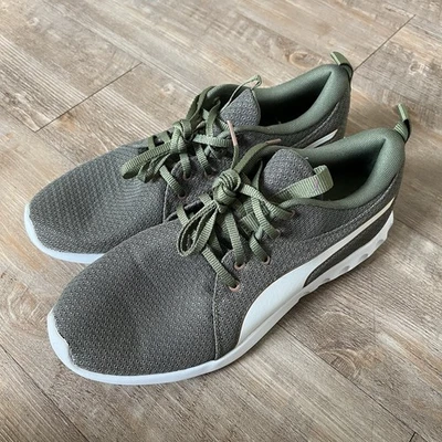 Puma Carson 2 Tenis Tejidos Verde Oliva Zapatos para Correr para Mujer Talla 11 SoftFoam Foto 1 de 4