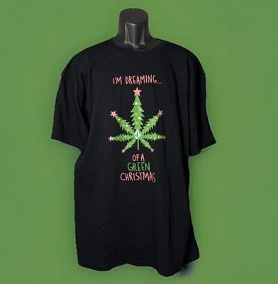 Volcom I’m Dreaming Of A Green Christmas Rare Holiday Black Men’s T-Shirt Sz XL - Image 1 of 4