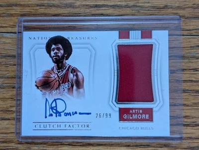Artis Gilmore 2017-18 panini national treasures clutch factor patch auto 26/99 - Image 1 of 4