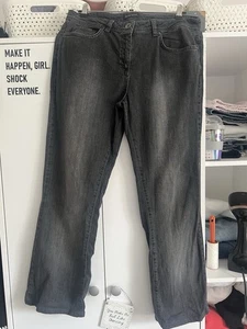 Principles Ashy Black Mid Rise Bootcut Jeans - UK 14L - Picture 1 of 5
