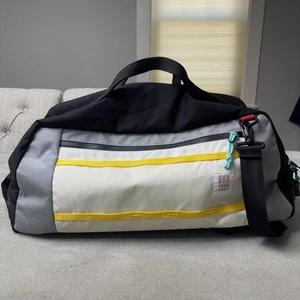 Topo Designs Mountain Duffel 40L Silver Outdoor Travel Gym Bag Lone Peak New - Picture 1 of 5