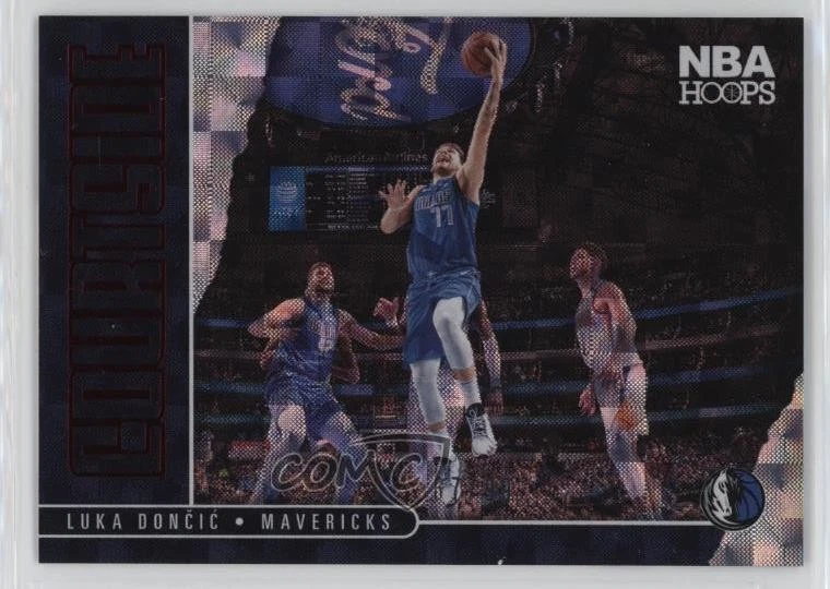 2020-21 Panini NBA Hoops Courtside Hyper Red /99 Luka Doncic #4 - Image 1 of 2