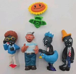 Plants vs Zombies Mini Figuren 5 Stück • Sonnenblume + Zombies + Farmer • PVC... - Bild 1 von 2