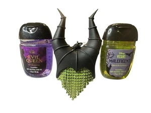 3er Set Bath & Body Works Maleficent PocketBac Clip Disney Villains Collection - Bild 1 von 2