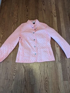 Peck and Peck Jacke Damen Small Polyester hellrosa Button Down Kragen  - Bild 1 von 6