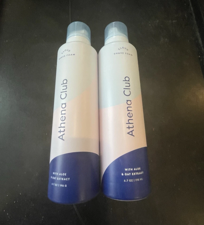 Lot Of 2 Athena Club Cloud Shave Foam -  With Aloe & Oat Extract 6.7oz - Image 1 of 1