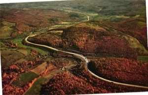 Vintage Pennsylvania Turnpike Luftaufnahme Postkarte von Mike Roberts - Bild 1 von 2