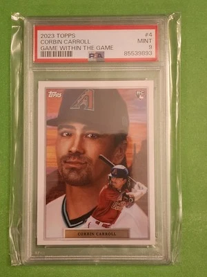 2023 Topps Game Within The Game #4 Corbin Carroll RC Rookie PSA 9 Diamondbacks - Image 1 of 2