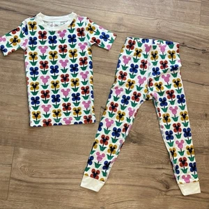 Hanna Andersson Kids Disney Mickey Mouse Short Sleeve Pajama Set Girl 100 cm/4T - Picture 1 of 5