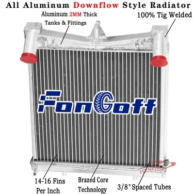Aluminum Radiator Fit 1997-2004 2003 Porsche 986 996 911 Boxster 996 Left Side - Image 1 of 4