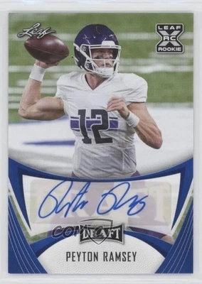 2021 Leaf Draft Auto Blue Peyton Ramsey #BA-PR1 Rookie Auto RC - Image 1 of 2