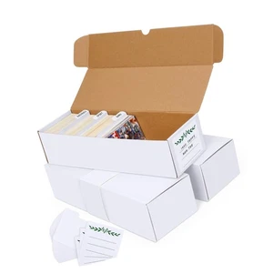 Caja de almacenamiento de tarjetas coleccionables con divisores, caja organizadora de tarjetas de cartón para base... - Imagen 1 de 7