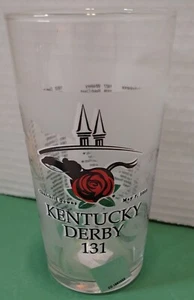 Kentucky Derby 131 2005 Gedenkglas Gewinner Pferde mit Holo Stickern - Bild 1 von 3