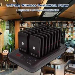 Restaurant Pager Pagers drahtloses Anrufersystem Cafe X16 Untersetzer Bar Fast Food - Bild 1 von 11