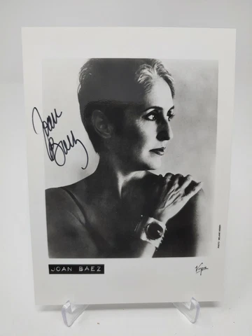 Joan Baez Signed 3.5x5 Photo JSA COA Cover