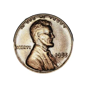 1955 P Lincoln Wheat Cent DDO Bronze Planchet - Picture 1 of 5