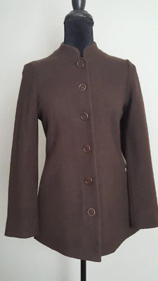 Chaqueta Blazer Geiger Mujer Abrigo Ligero de Lana Talla US 2, EU 34 Marrón $397 Foto 1 de 4
