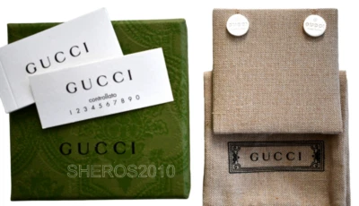 🆕️ Auténticos Pendientes Redondos LOGOTIPO MARCA GUCCI .925 PLATA ESTERLINA Foto 1 de 4