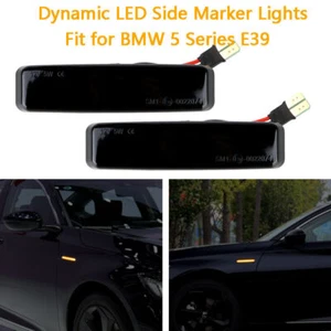 2x Dynamic LED Side Marker Turn Signal Light For BMW E39 525i 528i 530i 97-03 - Picture 1 of 8