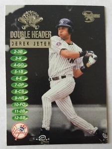 DEREK JETER, 1998 SKYBOX DUGOUT AXCESS DOUBLE HEADER #4 of 20 DH, YANKEES - Picture 1 of 2