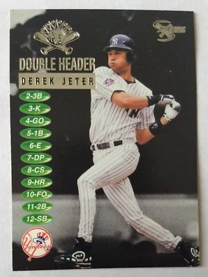 DEREK JETER, 1998 SKYBOX DUGOUT AXCESS DOUBLE HEADER #4 of 20 DH, YANKEES - Image 1 of 2