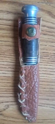 Faca de caça vintage Remington RH57 com bainha personalizada  - Imagem 1 de 4