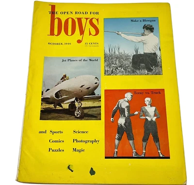 1946 The Open Road For Boys Magazine Jet Planes Make A Blowgun Teeny VS Truck - Image 1 of 4