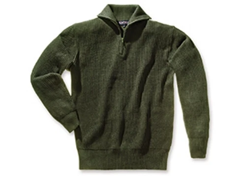 ABVERKAUF Arbeitspullover Troyer mit Reißverschluss pflegeleicht oliv - Bild 1 von 1