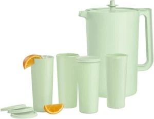 Juego de jarra Tupperware Heritage (1 galón) y 4 vasos con tapas - Imagen 1 de 3