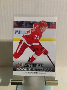 2021-22 Upper Deck Credentials Rookie Arrivals Lucas Raymond Red Wings RC - Picture 1 of 2