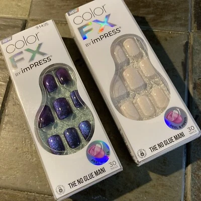 Impress The No Glue Manicura 2 Nuevos Paquetes Color Corto FX Foto 1 de 4