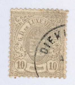 LUXEMBURGO 1874-1880 YVERT 30 USADO  ESCUDO - Imagen 1 de 1
