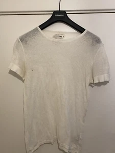 Zara Man Cotton Mesh Breathable T-Shirt Large - Picture 1 of 9