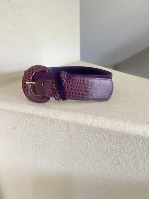 Безымянные производители‎ женщин Y2K 70-х фиолетовый кожаный широкий пояс талии cincher средний - Изображение 1 из 4