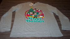 Walt Disney MICKEY MOUSE GOOFY DONALD CHRISTMAS T-Shirt LARGE