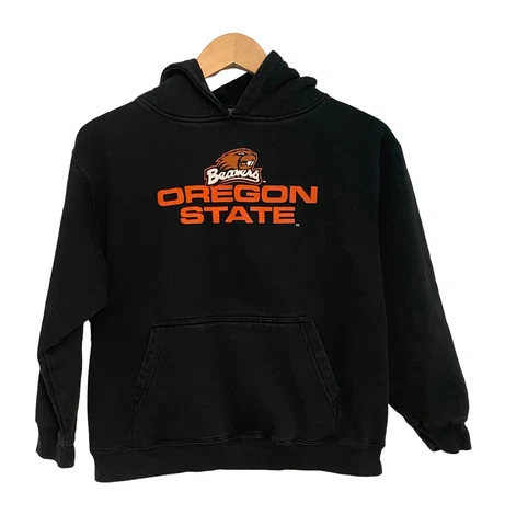 Oregon State Beavers Hoodie Medium Black Orange Sweatshirt Chest 40” Length 20” Cover