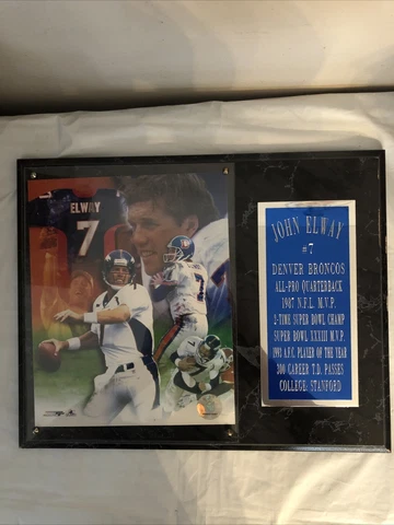 John Elway Denver Broncos Plaque Cover