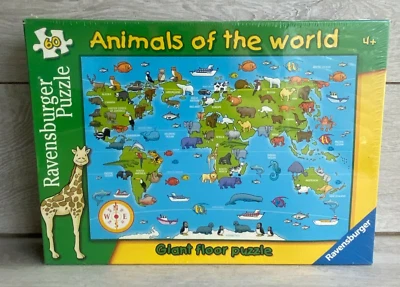 Ravensburger 2006 Animals Of The World 60 Piece Giant Floor Jigsaw Puzzle 4+ - Image 1 of 4