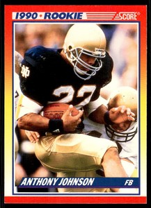 1990 Score Anthony Johnson Rookie Indianapolis Colts #624