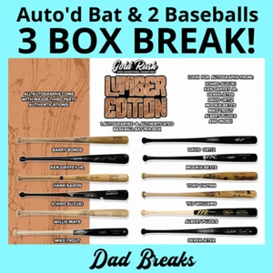 BOSTON RED SOX Autographed Gold Rush Bat + 2 Signed Baseball: 3 BoxBreak - Picture 1 of 5