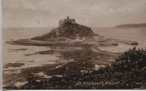 OLD POSTCARD 1921 ST.MICHAEL'S MOUNT CORNWALL - Picture 1 of 2