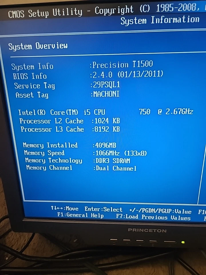 Dell Precision T1500 Workstation i5-750 2.67GHz 4GB Windows 7 Pro NO HDD Fx580 - Image 1 of 4